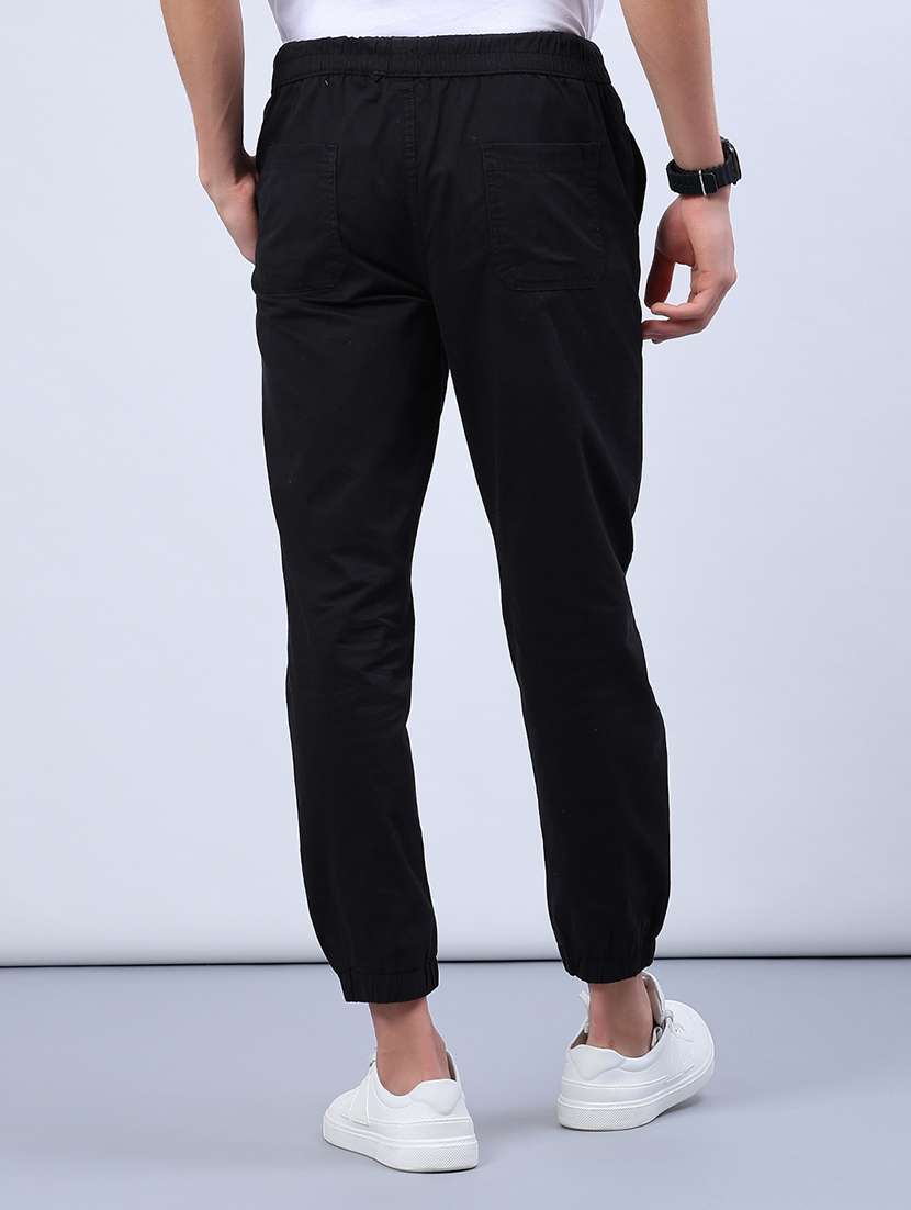 men solid mid rise relaxed fit jogger - 21932702 -  Standard Image - 3