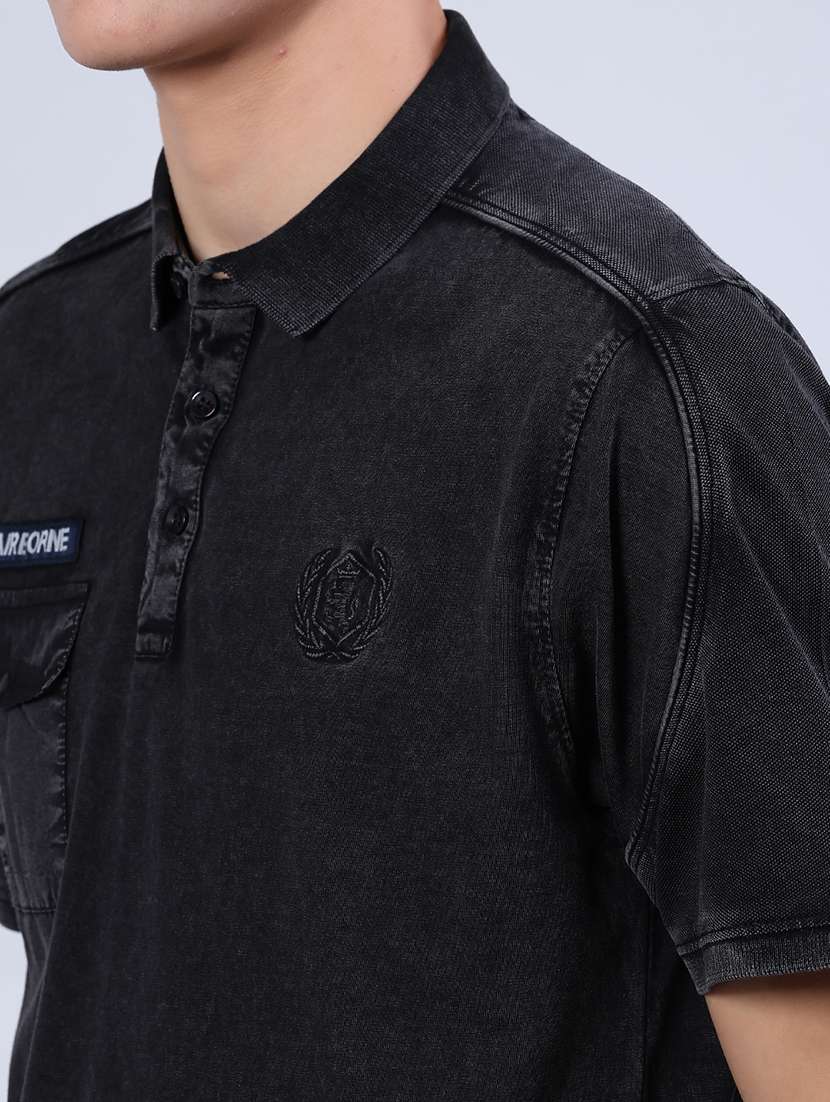 men solid short sleeve regular fit polo t-shirt - 21932704 -  Standard Image - 3