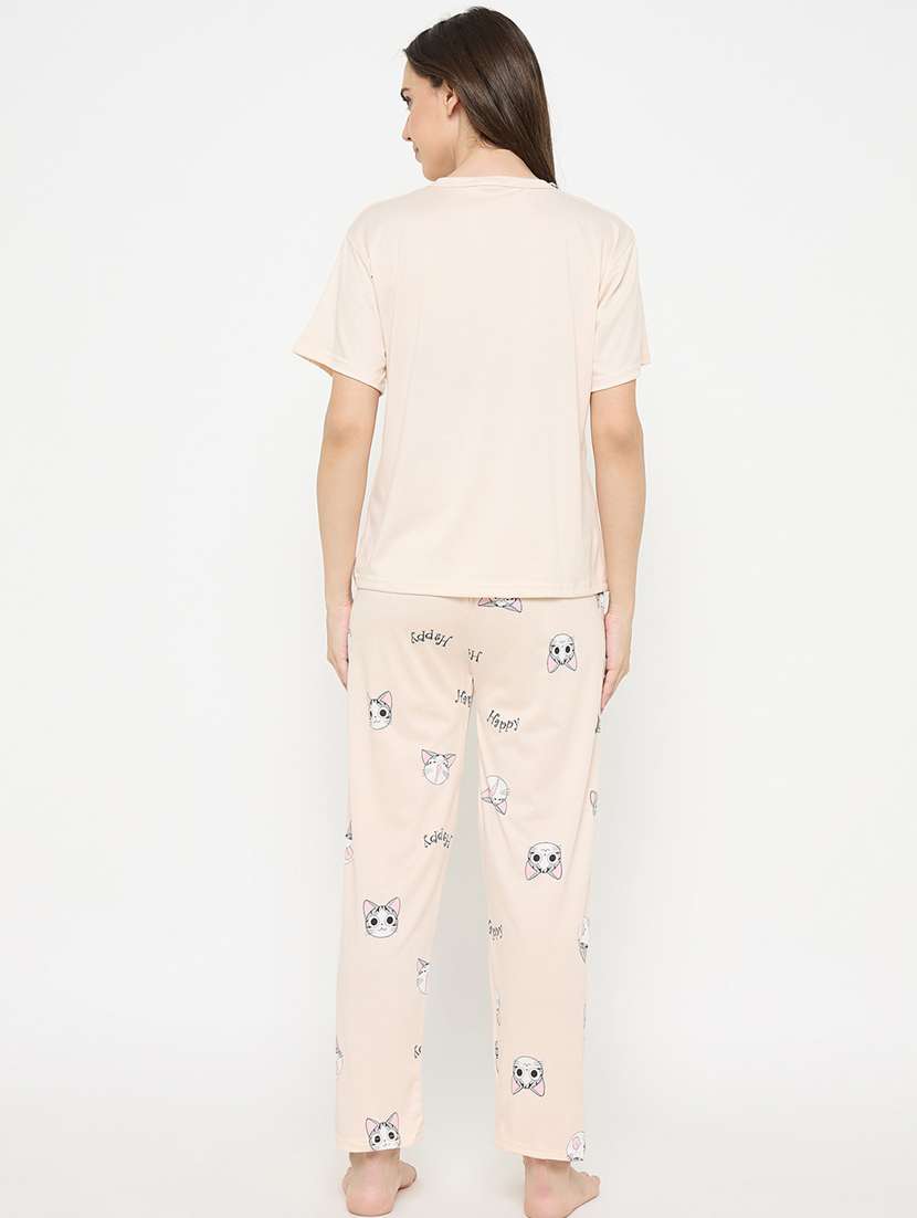 women printed nightwear pyjama set - 21932716 - Standard Image - 5