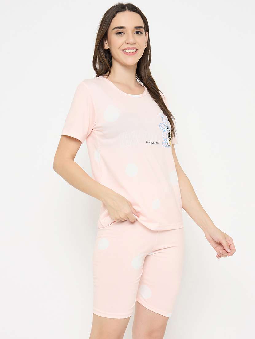 women printed nightwear shorts set - 21932735 -  Standard Image - 3