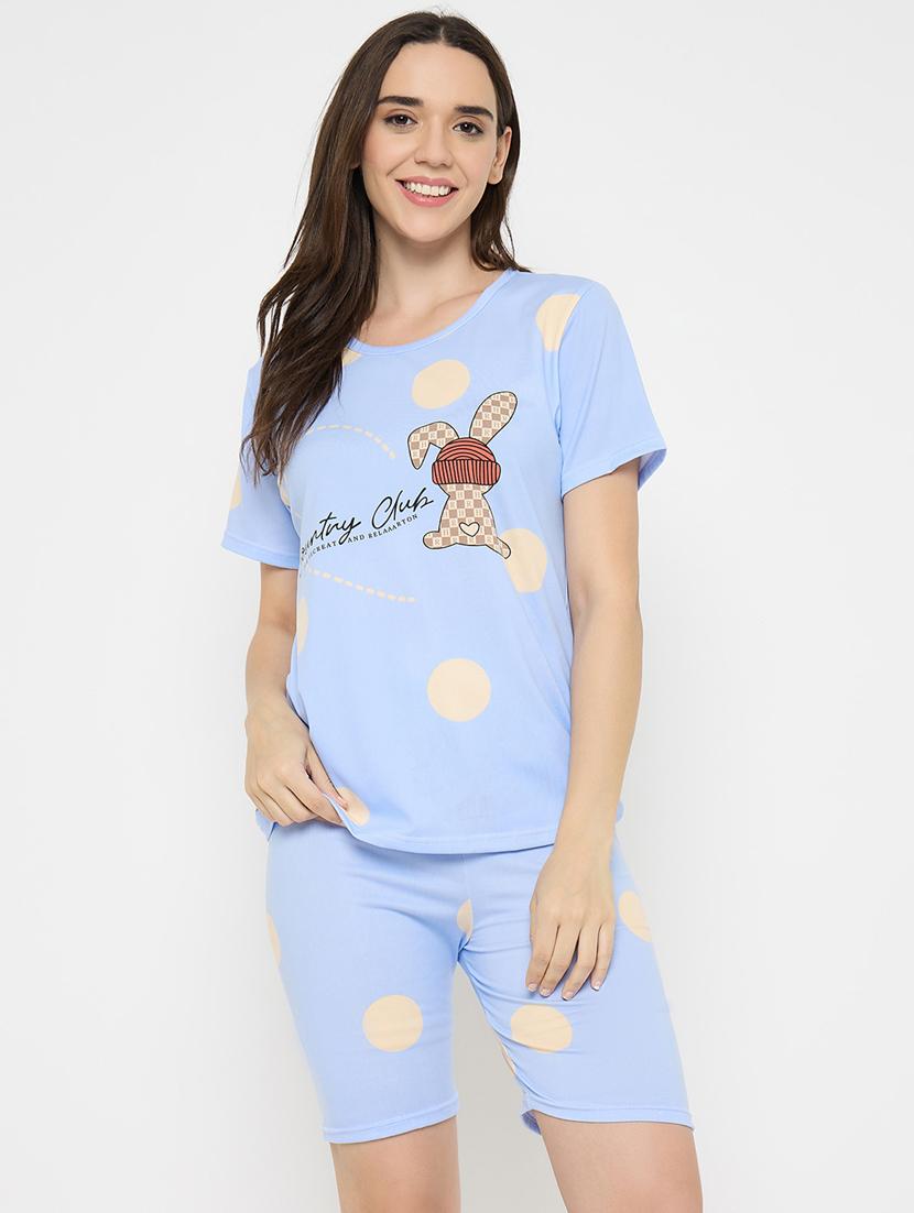 women printed nightwear shorts set - 21932736 -  Zoom Image - 0