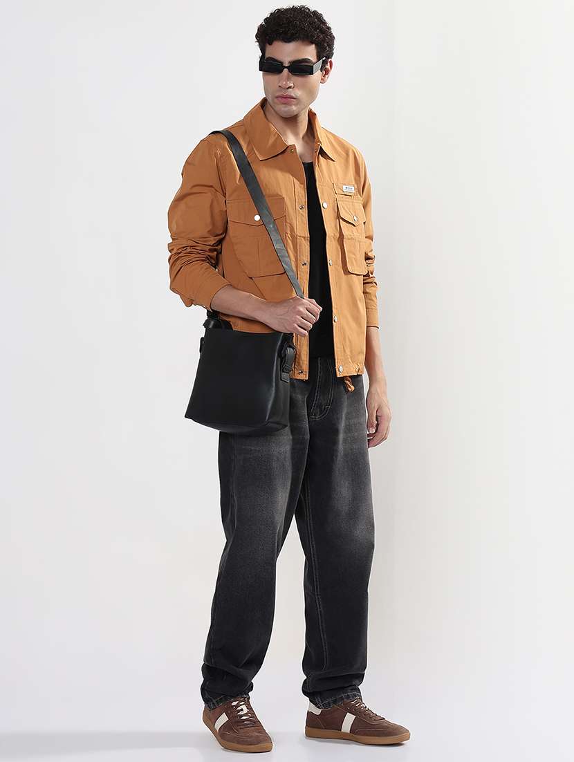 men solid long sleeve regular fit shacket - 21933404 -  Standard Image - 5