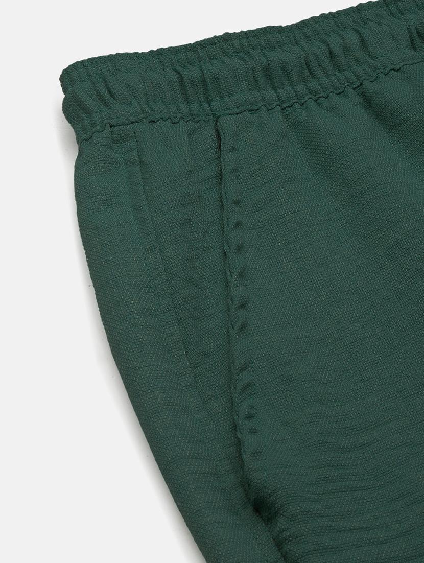 men's solid green cotton blend co-ord set - 21933410 - Standard Image - 8