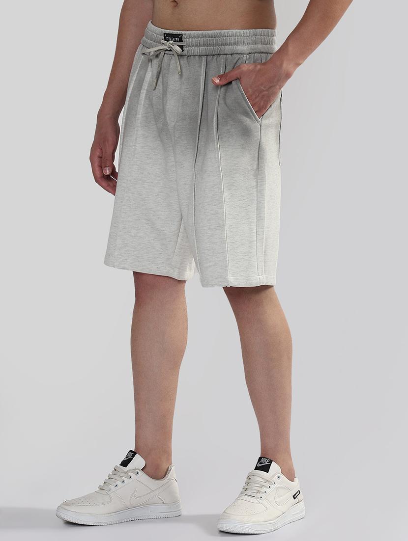 men grey ombre printed low rise relaxed fit shorts - 21933432 - Standard Image - 3