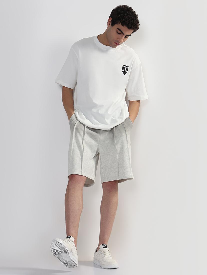 men grey ombre printed low rise relaxed fit shorts - 21933432 - Standard Image - 5