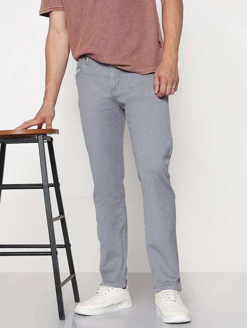 men solid mid rise slim fit jean - 21933435 - Standard Image - 0