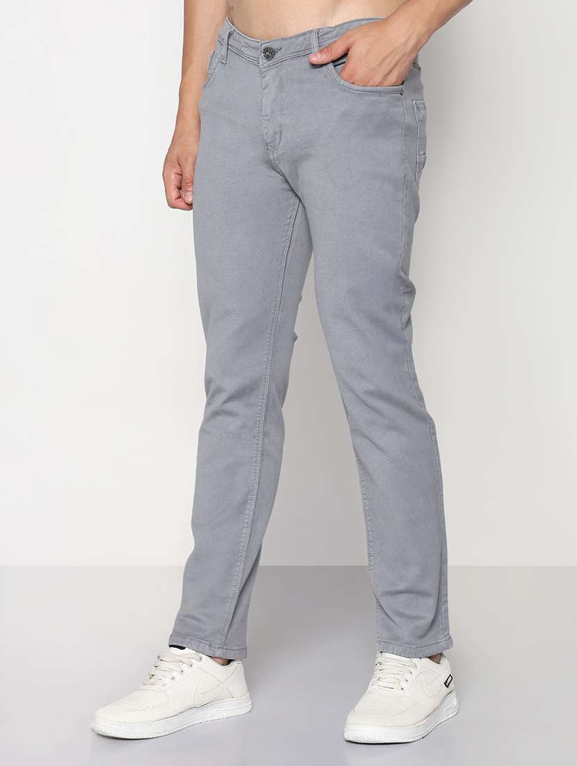 men solid mid rise slim fit jean - 21933435 - Standard Image - 3