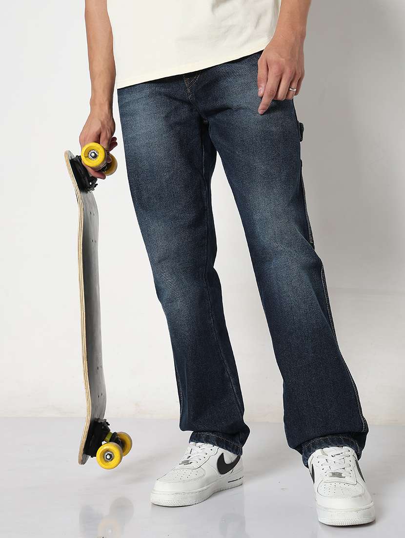 men solid mid rise straight fit jean - 21933437 - Zoom Image - 0