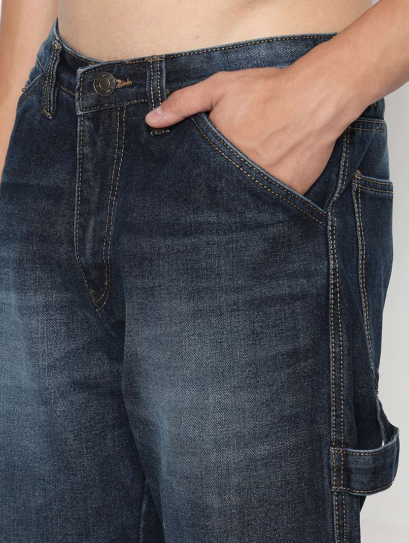men solid mid rise straight fit jean - 21933437 - Standard Image - 3