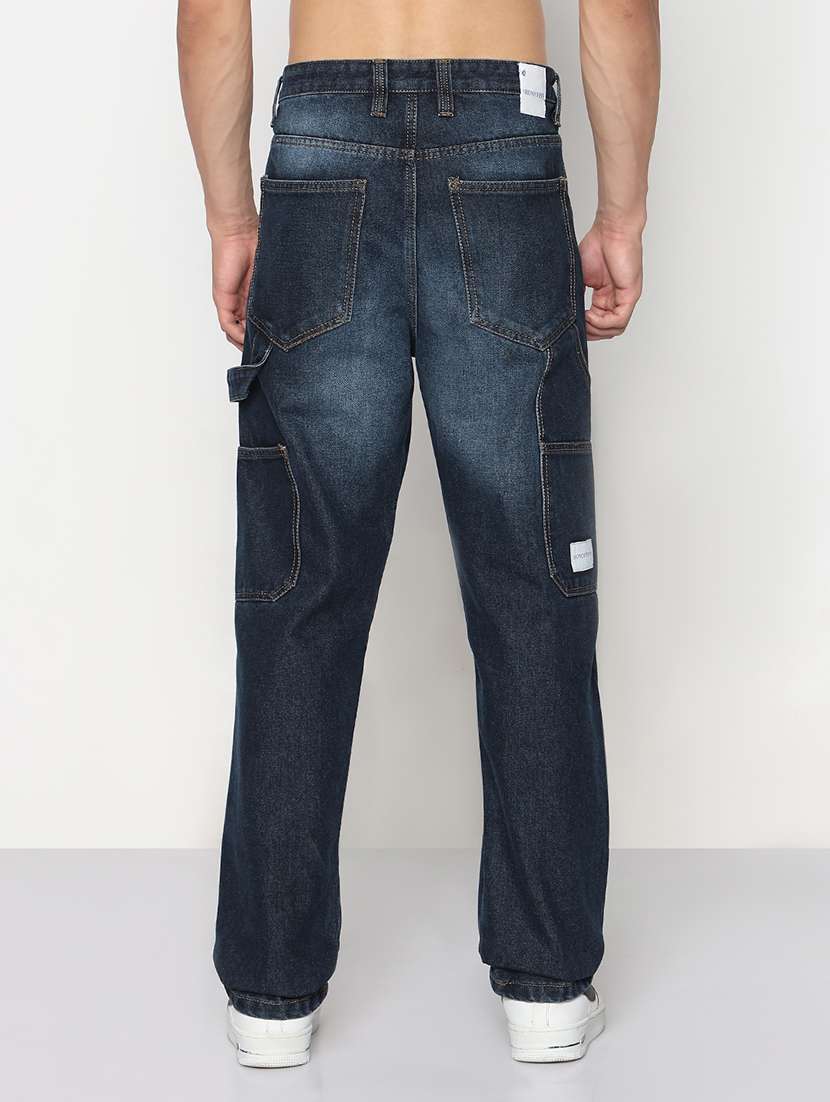 men solid mid rise straight fit jean - 21933437 - Standard Image - 5