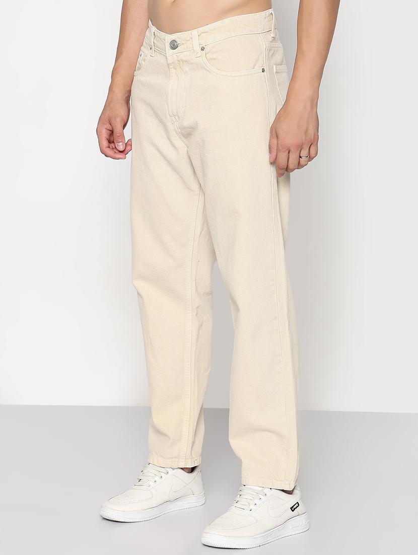 men solid mid rise straight fit jean - 21933439 - Standard Image - 3