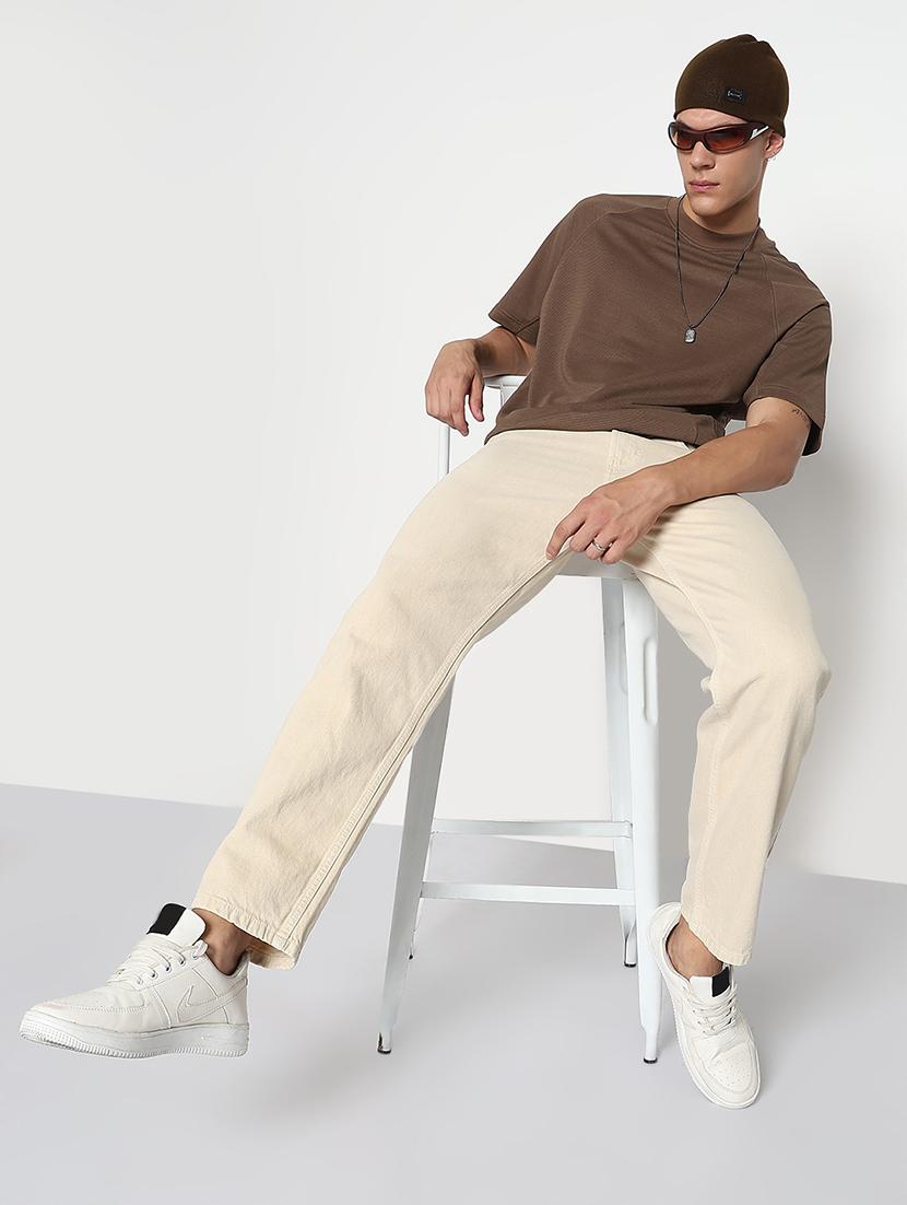 men solid mid rise straight fit jean - 21933439 - Standard Image - 5