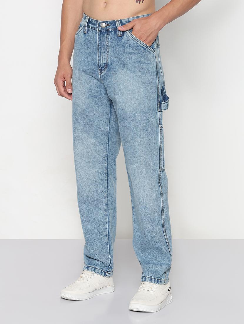 men solid mid rise baggy jean - 21933448 - Standard Image - 3