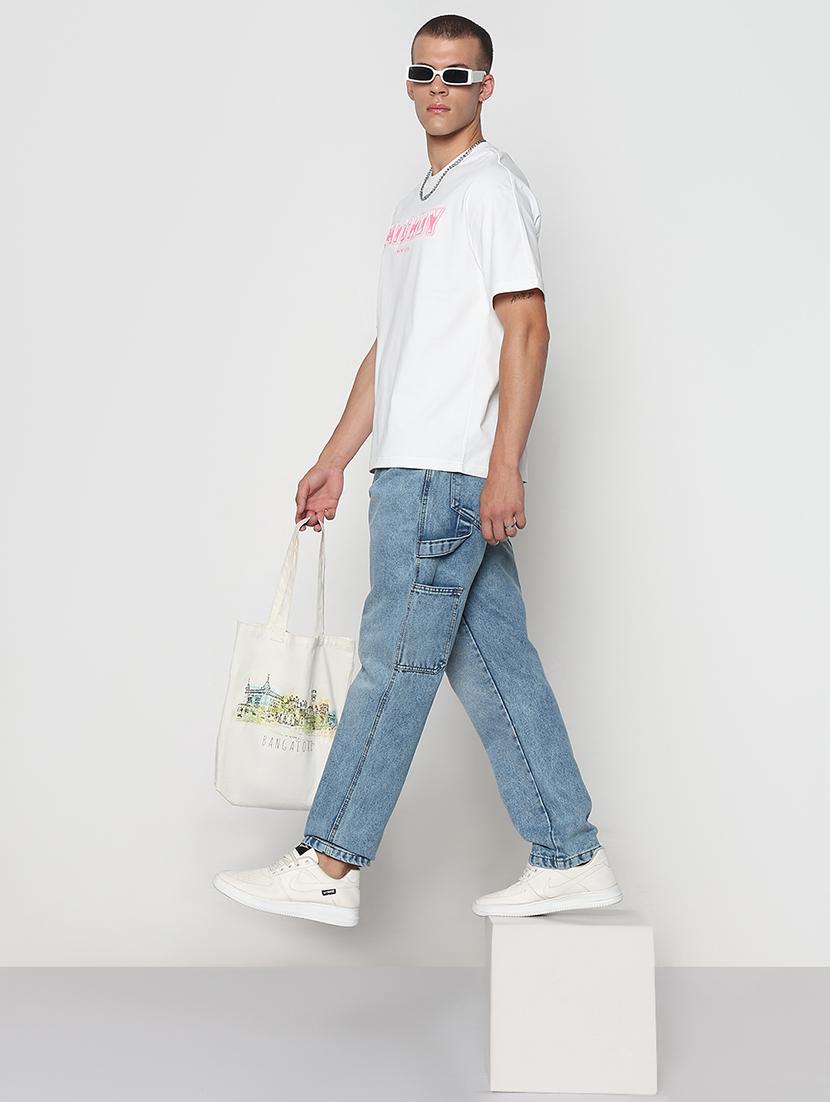 men solid mid rise baggy jean - 21933448 - Standard Image - 5