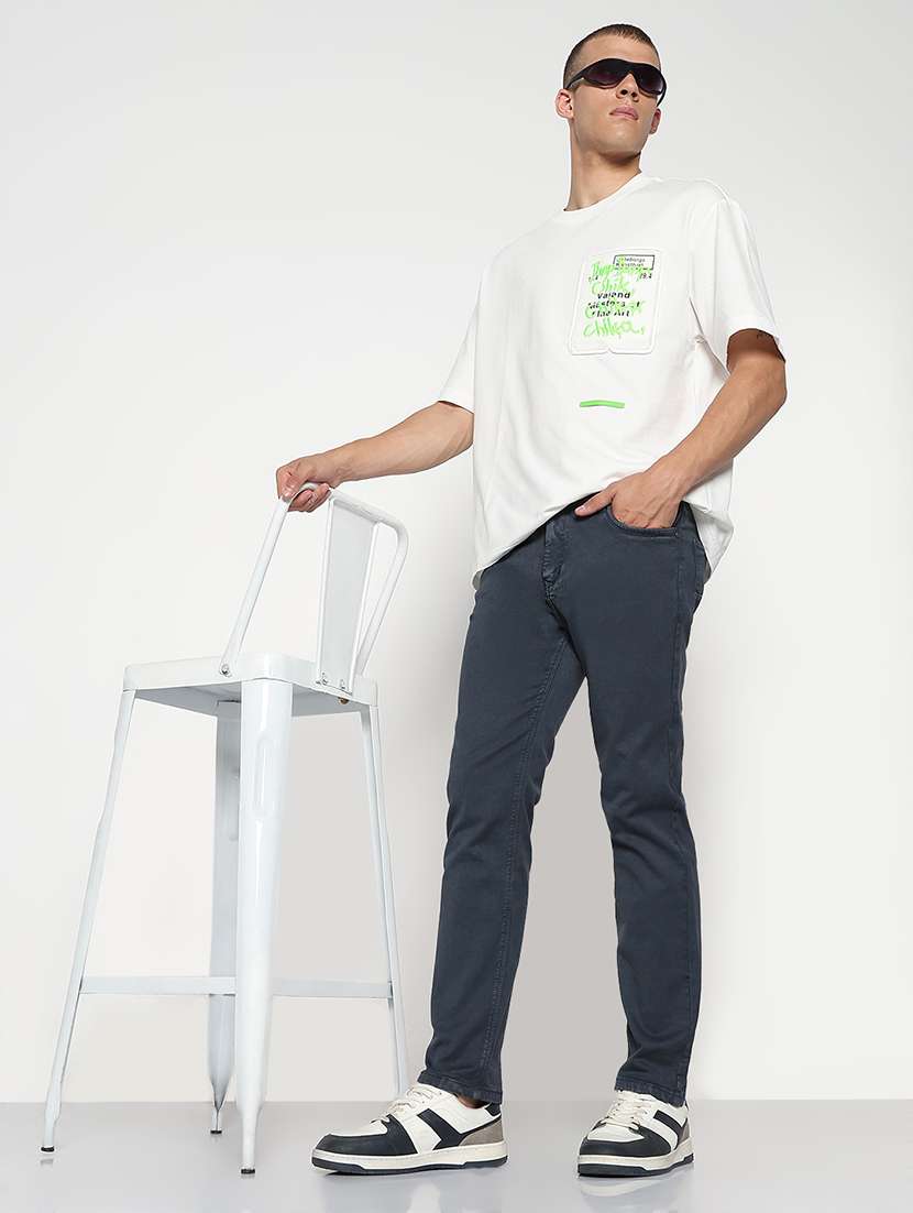 men solid mid rise straight fit jean - 21933449 - Standard Image - 5
