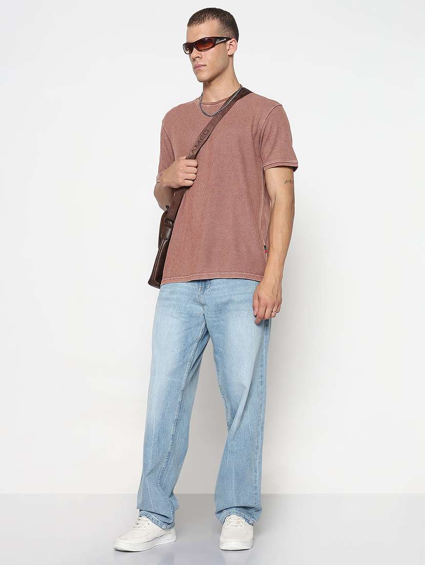 men solid mid rise baggy jean - 21933456 -  Standard Image - 5