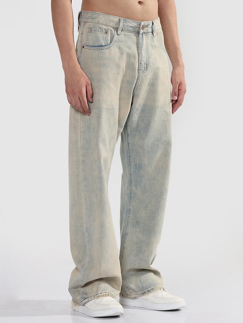 men washed mid rise baggy jean - 21933461 - Standard Image - 3