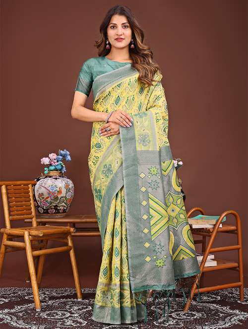 women self design patola saree with blouse - 21933497 -  Standard Image - 0