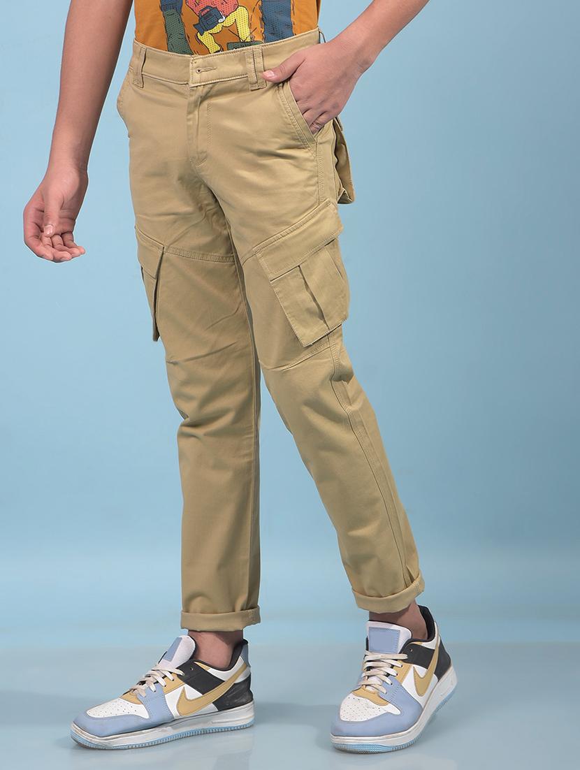 boys solid mid rise regular fit cargo - 21933566 -  Zoom Image - 0