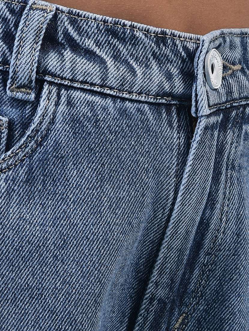 girls solid high rise straight fit jean - 21933574 -  Standard Image - 3