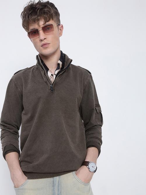 men solid long sleeve regular fit sweatshirt - 21933590 - Standard Image - 0
