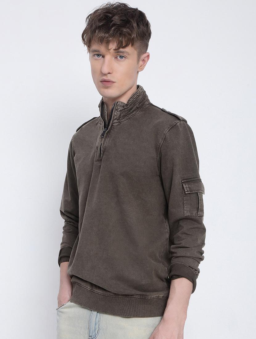 men solid long sleeve regular fit sweatshirt - 21933590 - Standard Image - 3