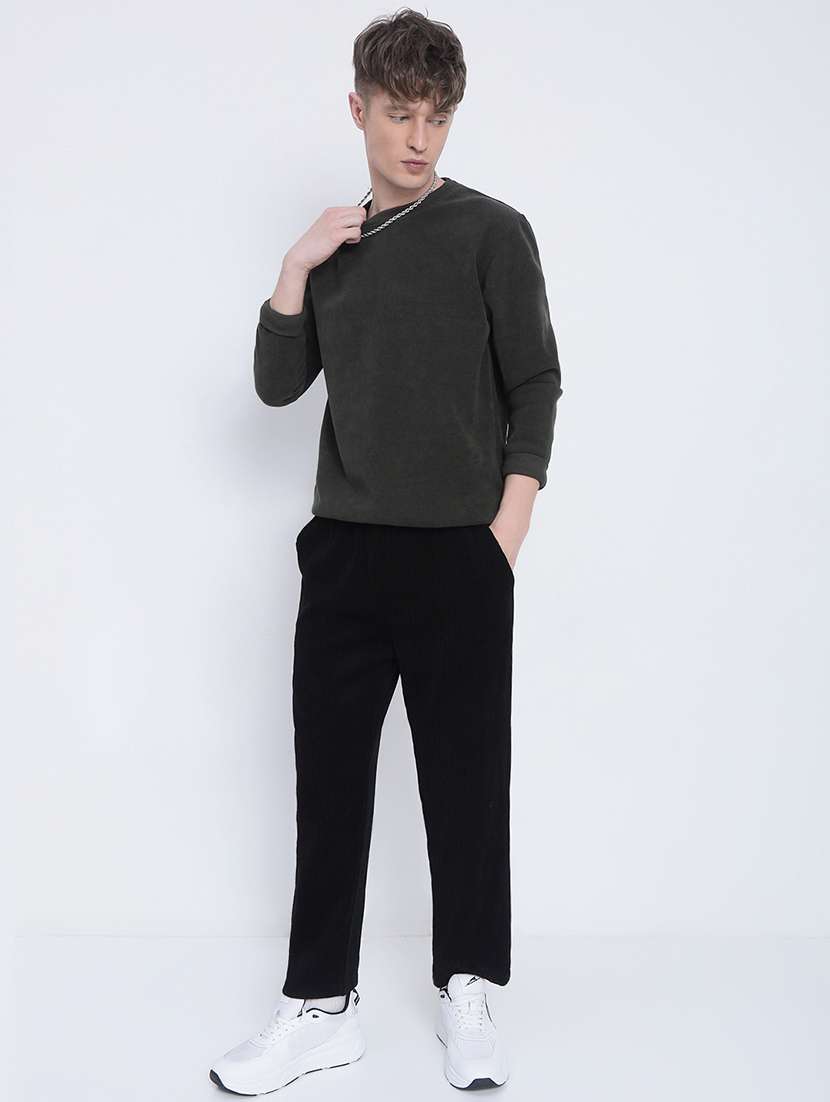 men solid long sleeve regular fit pullover - 21933591 -  Standard Image - 5