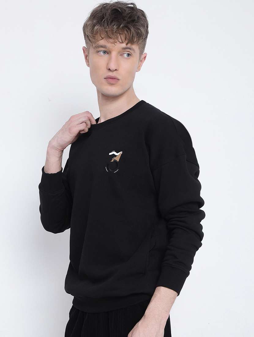 men black long sleeve regular fit sweatshirt - 21933594 -  Standard Image - 3