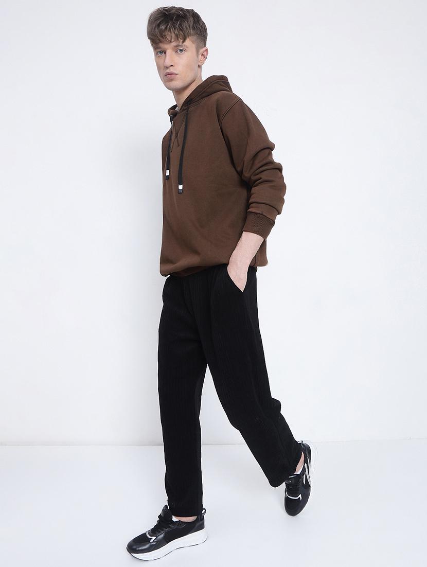 men solid long sleeve regular fit hooded sweatshirt - 21933602 - Standard Image - 5