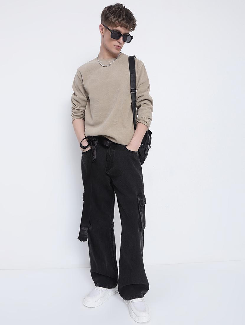 men solid long sleeve regular fit sweatshirt - 21933604 - Standard Image - 5