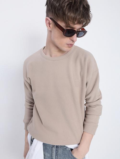 men solid long sleeve regular fit sweatshirt - 21933605 - Standard Image - 0