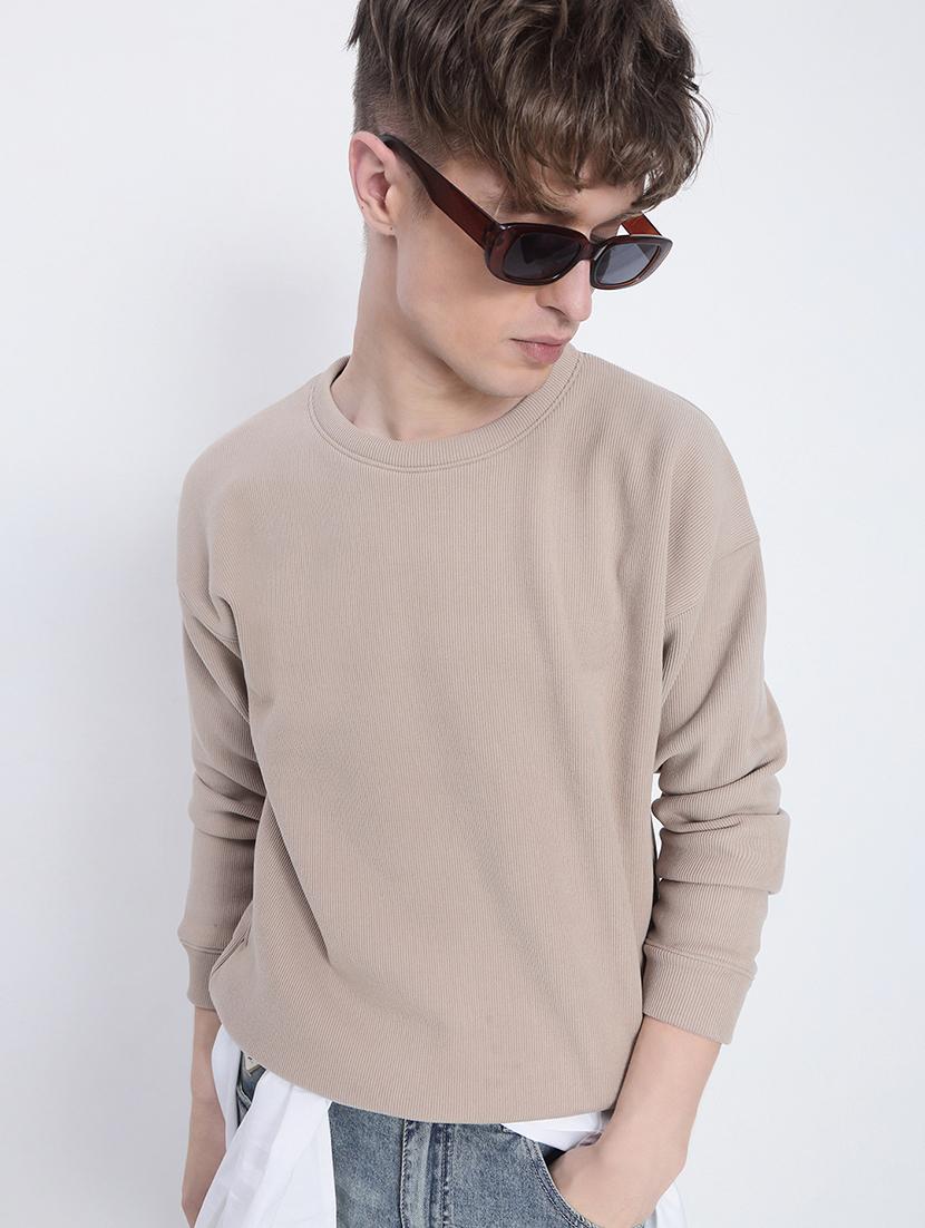 men solid long sleeve regular fit sweatshirt - 21933605 - Zoom Image - 0