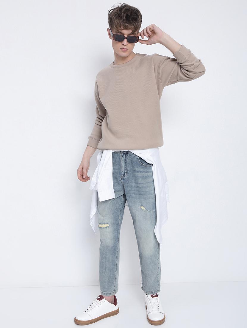men solid long sleeve regular fit sweatshirt - 21933605 - Standard Image - 5