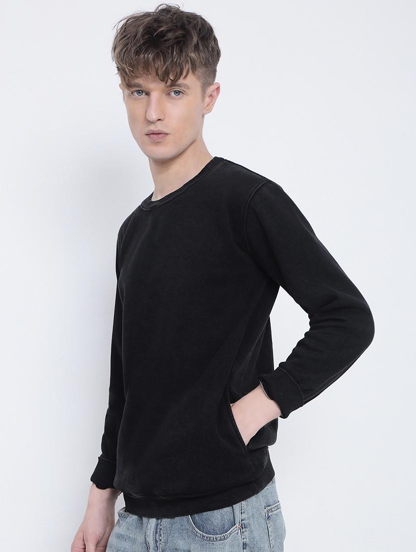 men solid long sleeve regular fit sweatshirt - 21933613 - Standard Image - 3