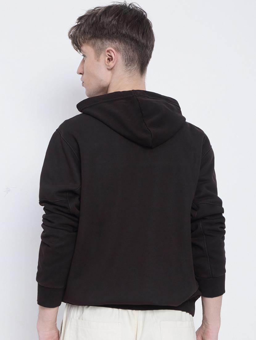 men solid long sleeve regular fit hooded sweatshirt - 21933618 - Standard Image - 3