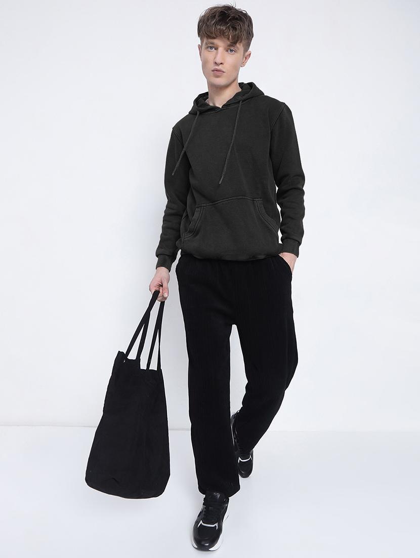 men solid long sleeve regular fit hooded sweatshirt - 21933619 - Standard Image - 5