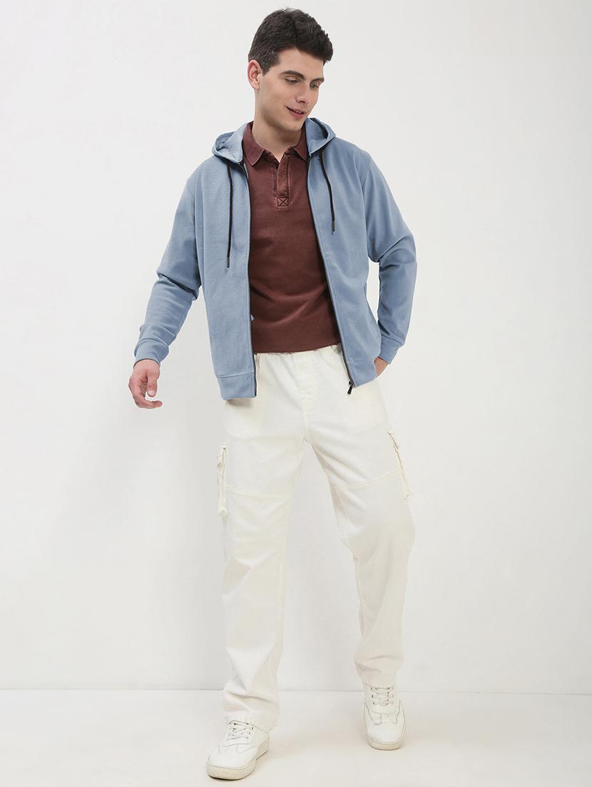 men solid long sleeve regular fit hooded sweatshirt - 21933620 - Standard Image - 5