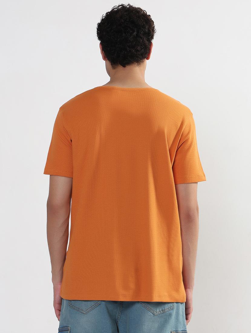men solid short sleeves loose fit t-shirt - 21933624 - Standard Image - 3