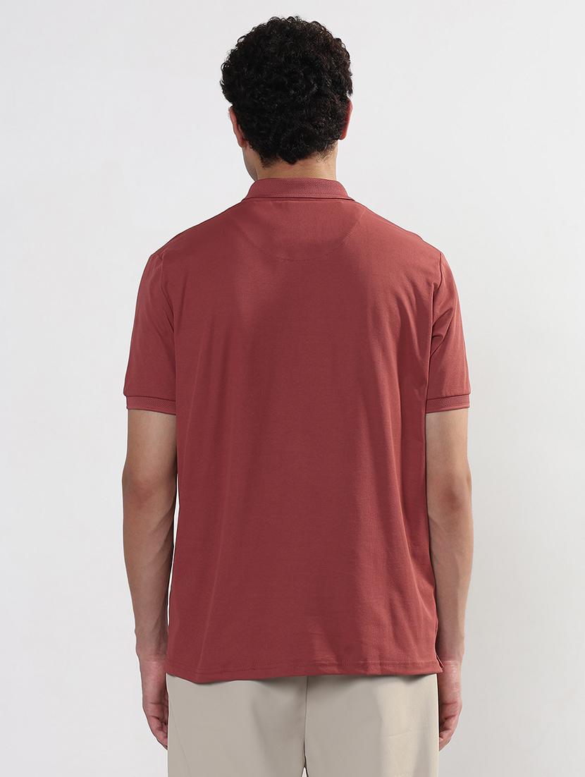 men solid short sleeves regular fit polo t-shirt - 21933627 - Standard Image - 3