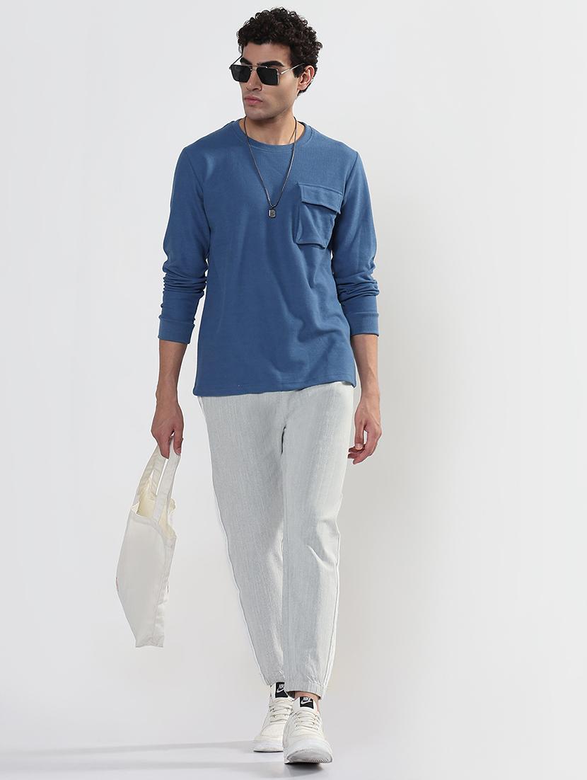 men solid long sleeves regular fit t-shirt - 21933628 - Standard Image - 5