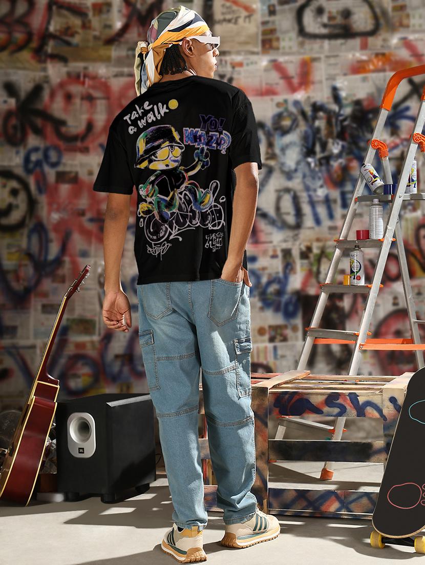 men printed short sleeves loose fit t-shirt - 21933636 - Standard Image - 5