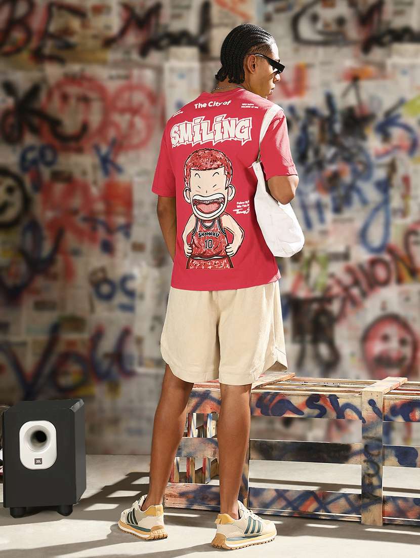 men printed short sleeves loose fit t-shirt - 21933640 - Standard Image - 5