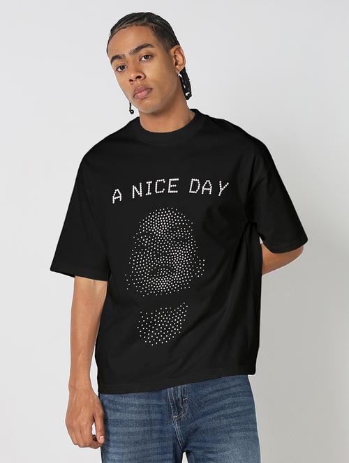 men printed short sleeves looseit t-shirt - 21933646 - Standard Image - 0