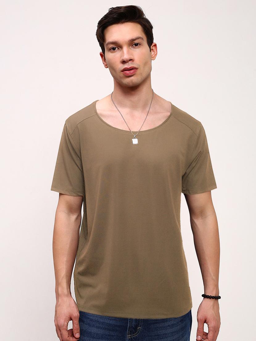 men solid short sleeve loose fit t-shirt - 21933655 - Zoom Image - 0