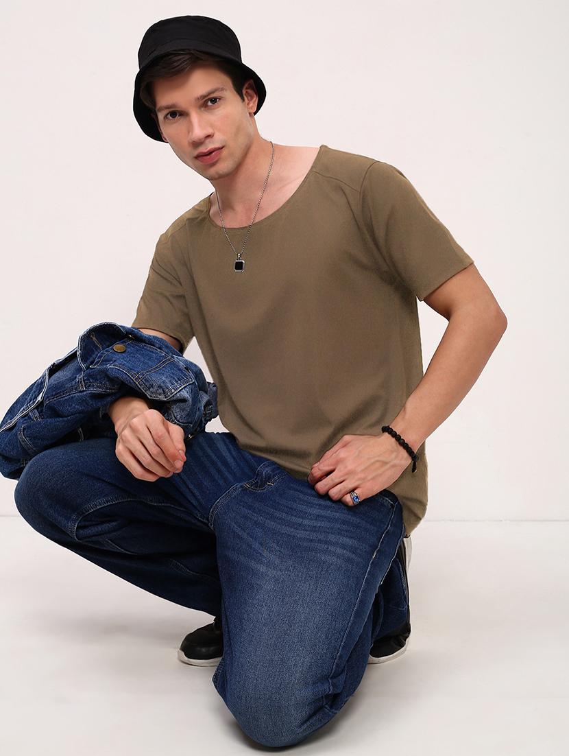 men solid short sleeve loose fit t-shirt - 21933655 - Standard Image - 5