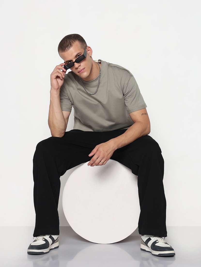 men solid short sleeves loose fit t-shirt - 21933657 -  Standard Image - 5