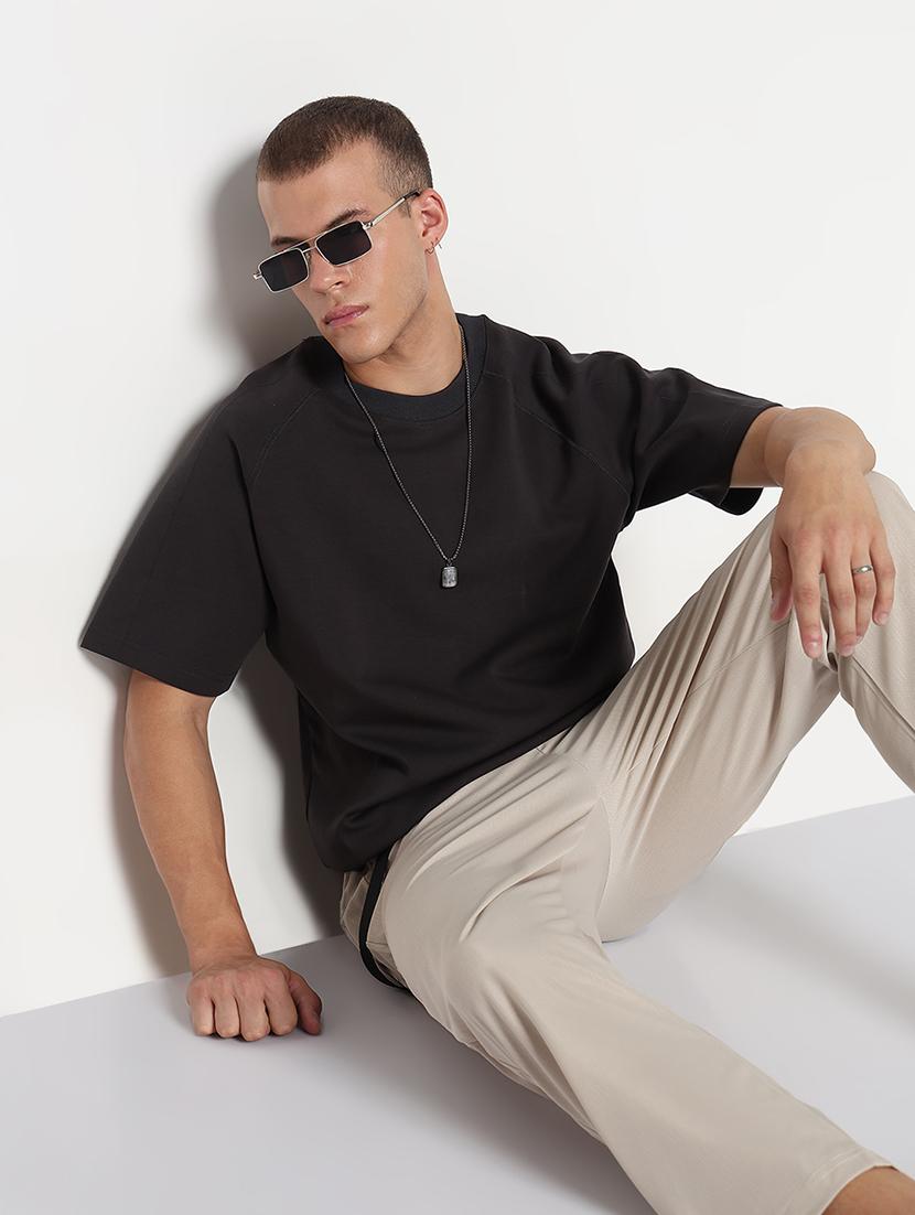 men solid short sleeves loose fit t-shirt - 21933662 - Standard Image - 3