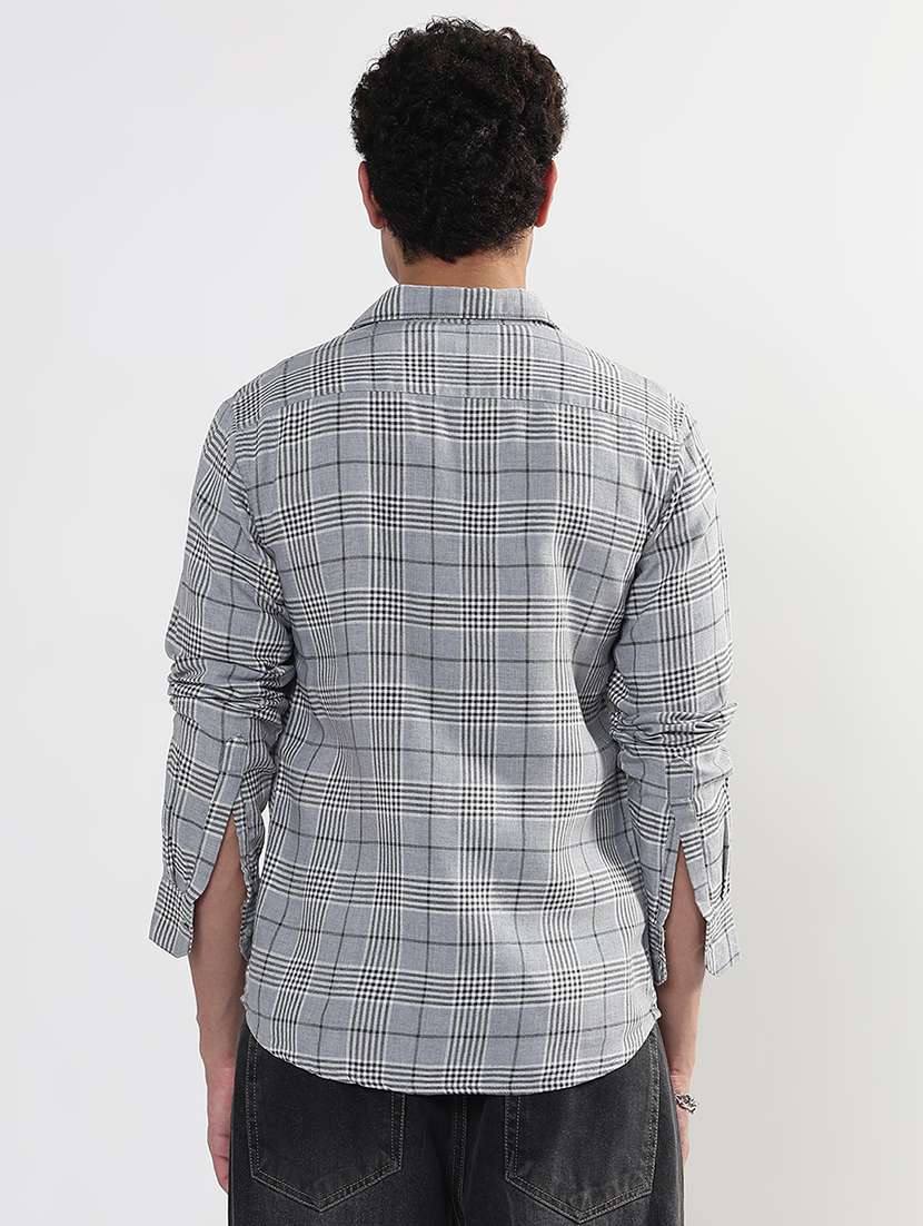 men checkered long sleeve regular fit casual shirt - 21933679 -  Standard Image - 3