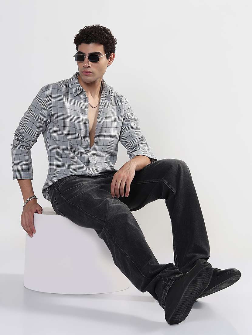 men checkered long sleeve regular fit casual shirt - 21933679 -  Standard Image - 5