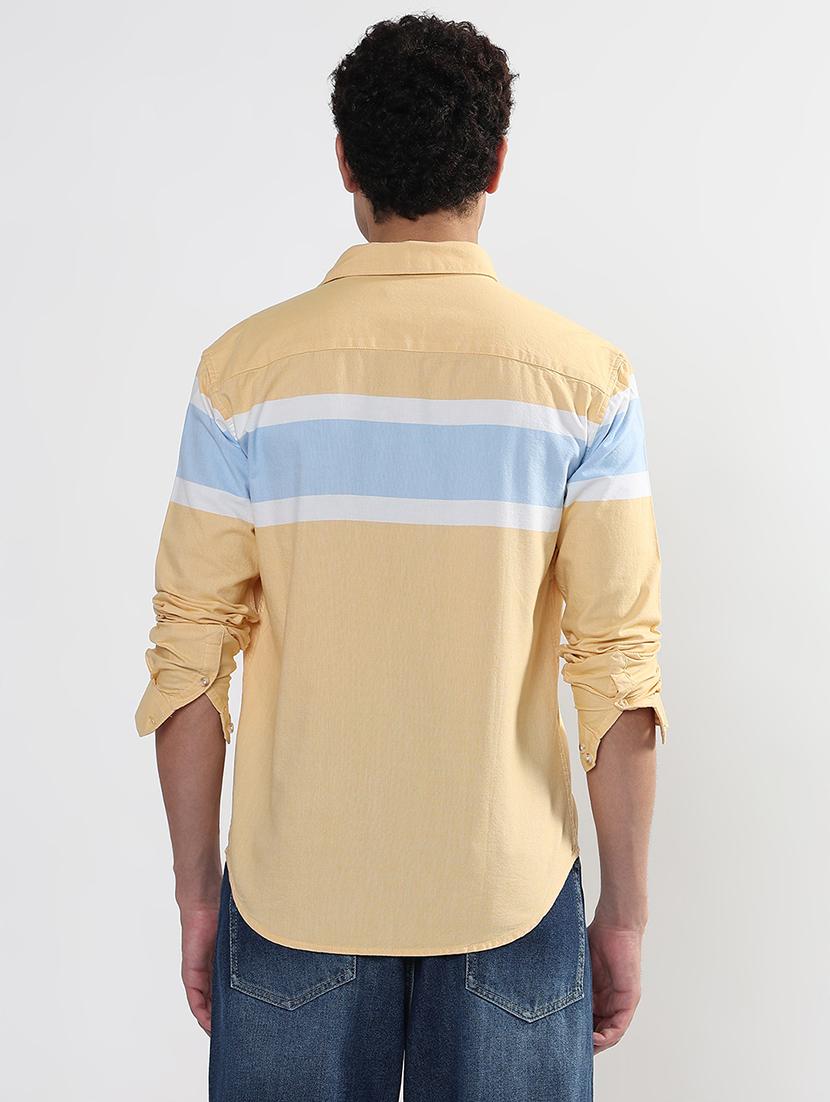 men striped long sleeve collared shirt - 21933685 - Standard Image - 3